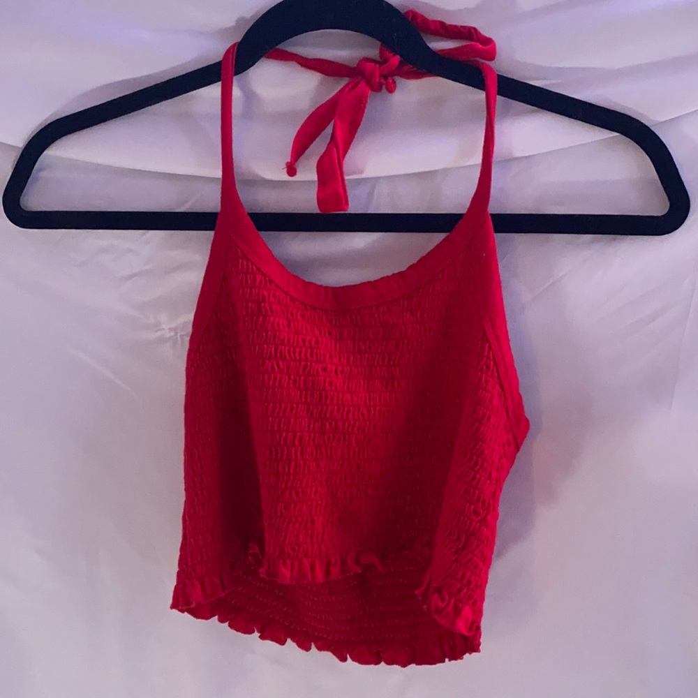 Cropped halter top